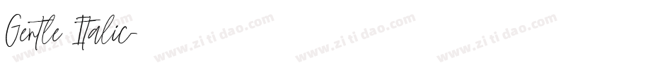 Gentle Italic字体转换